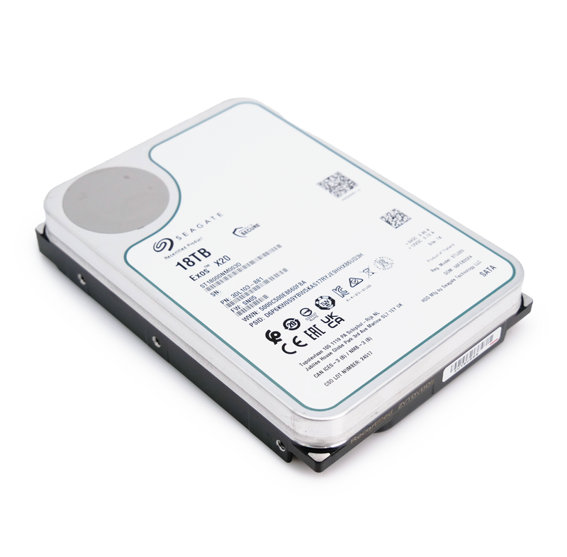 Seagate Exos X20 ST18000NM003D 18TB 7.2K RPM SATA 6Gb/s 3.5in Recertified Hard Drive