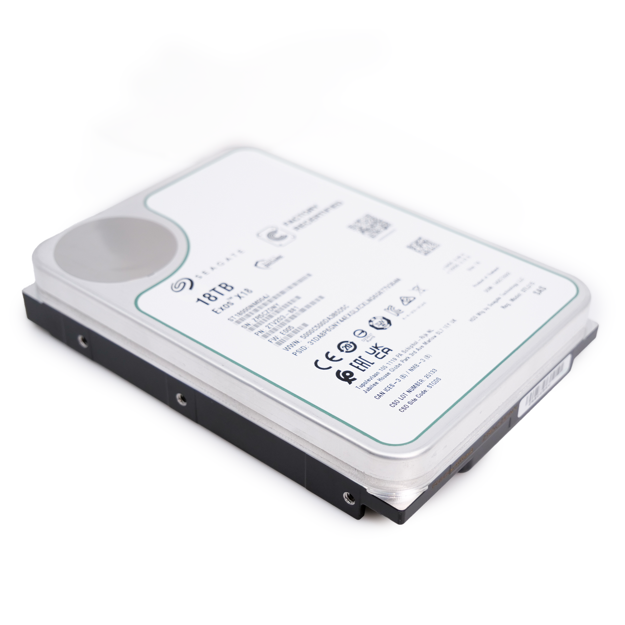 Seagate Exos X18 ST18000NM004J 18TB 7.2K RPM SAS 12Gb/s 3.5in Recertified Hard Drive