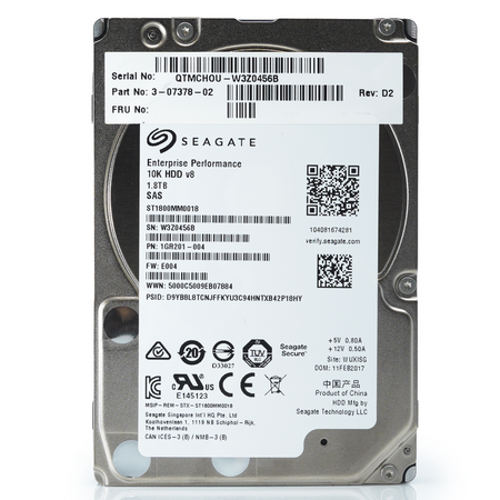 Seagate Enterprise Performance ST1800MM0018 1.8TB 10K RPM SAS 12Gb/s 512e 128MB 2.5" Hard Drive - Front View