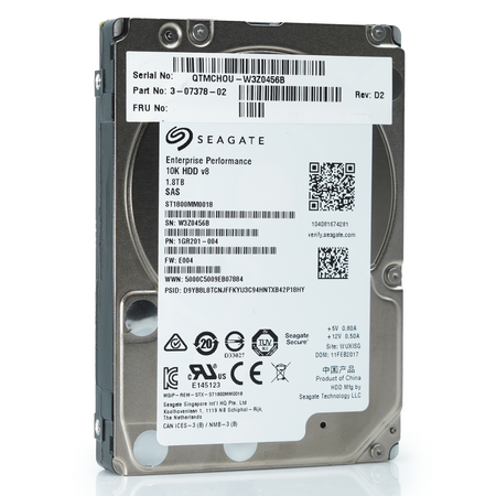 Seagate Enterprise Performance ST1800MM0018 1.8TB 10K RPM SAS 12Gb/s 512e 128MB 2.5" Hard Drive - Front Angle View