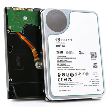 Seagate Exos X22 ST20000NM004E 20TB 7.2K RPM SATA 6Gb/s 512e 3.5in Refurbished HDD