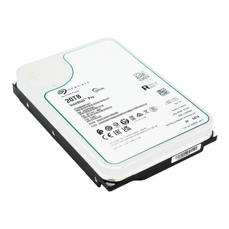 Seagate Ironwolf Pro ST20000NT001 20TB 7.2K RPM SATA 6Gb/s 512e NAS 3.5in Recertified Hard Drive - Flat View