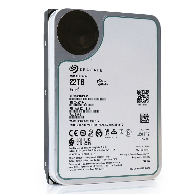 Seagate Exos ST22000NM000C 22TB SATA 3.5 Seagate Exos ST22000NM000C 22TB SATA 3.5