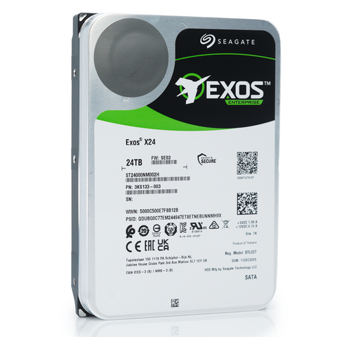 Seagate Exos X24 ST24000NM002H 24TB 7.2K RPM SATA 6Gb/s 512e FastFormat 3.5in Hard Drive main