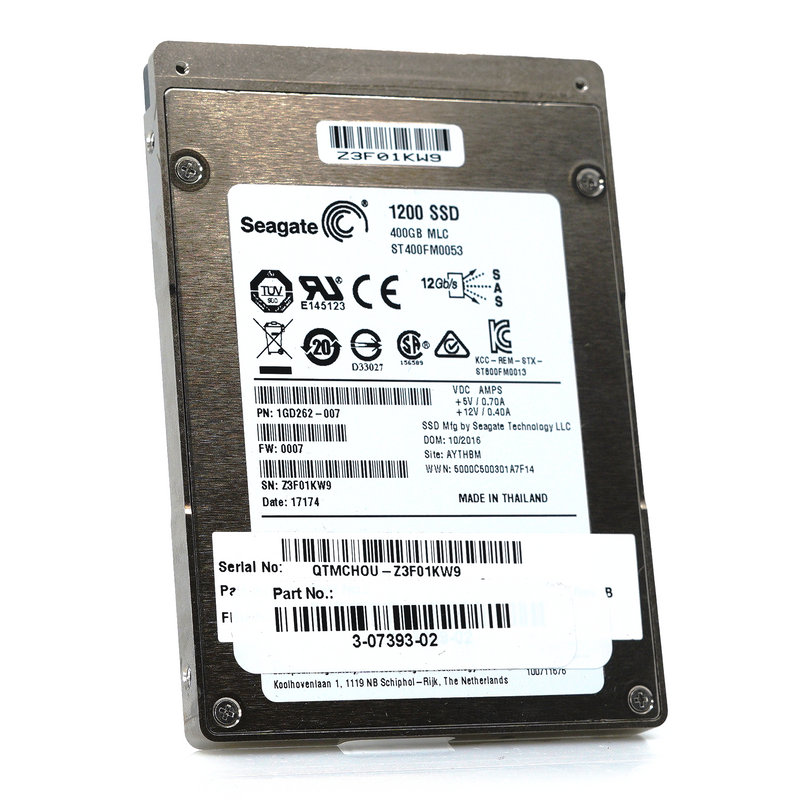 Seagate 1200 SSD ST400FM0053 400GB SAS 12Gb/s MLC High Endurance 10DWPD 2.5in Refurbished SSD - Front View