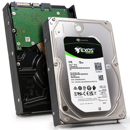 Seagate Exos ST6000NM019B 6TB 7200K RPM SATA 6Gb/s 3.5in Hard Drive main image front back.