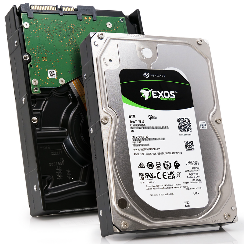 Seagate Exos ST6000NM019B 6TB 7200K RPM SATA 6Gb/s 3.5in Recertified Hard Drive