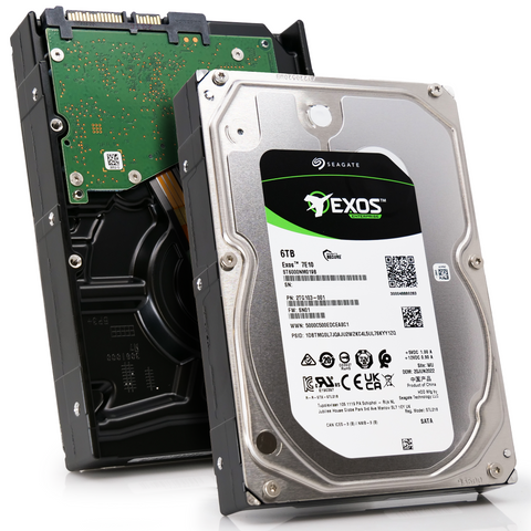 Seagate Exos ST6000NM019B 6TB 7200K RPM SATA 6Gb/s 3.5in Hard Drive main image front back.