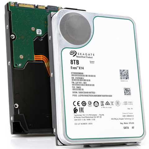 Seagate Exos ST8000DM006 8TB 5.4K RPM SATA 6Gb/s Desktop 3.5in Hard Drive