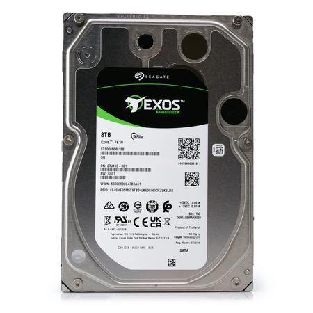 Seagate Exos 7E10 ST8000NM019B 8TB 7.2K RPM SATA 6Gb/s 512e SED 3.5in Hard Drive