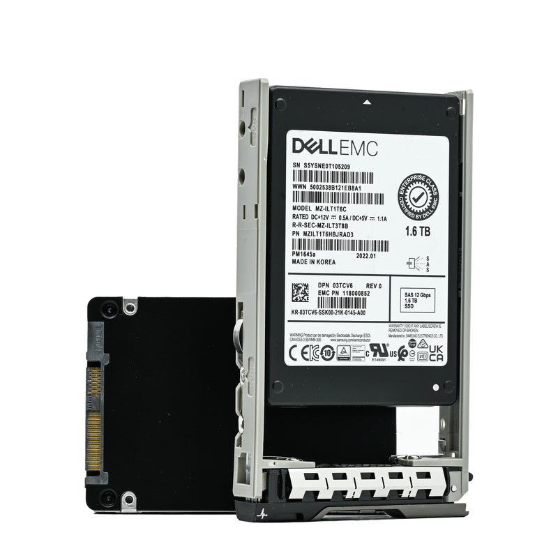 Dell G13 3TCV6 MZILT1T6HBJRAD3 1.6TB SAS 12Gb/s 3DWPD Mixed Use 2.5in Solid State Drive