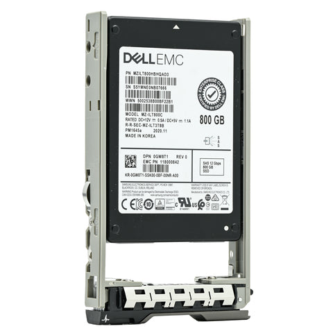 Dell G13 GW8T1 MZILT800HBHQAD3 800GB SAS 12Gb/s 3DWPD Mixed Use 2.5in Refurbished SSD