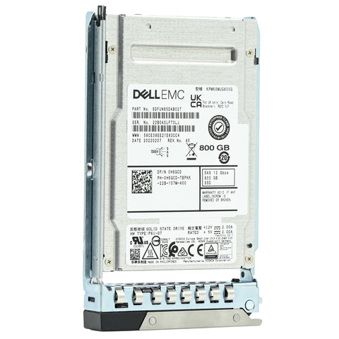 Dell G14 H6GCD KPM6XMUG800G 800GB SAS 12Gb/s 10DWPD High Endurance 2.5in Solid State Drive