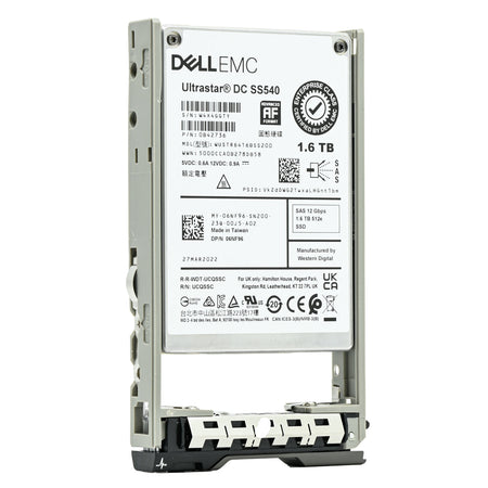 Dell G13 6NF96 WUSTR6416BSS200 1.6TB SAS 12Gb/s 3DWPD Mixed Use 2.5in Refurbished SSD