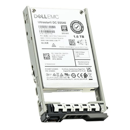 Dell G13 6NF96 WUSTR6416BSS200 1.6TB SAS 12Gb/s 3DWPD Mixed Use 2.5in Solid State Drive