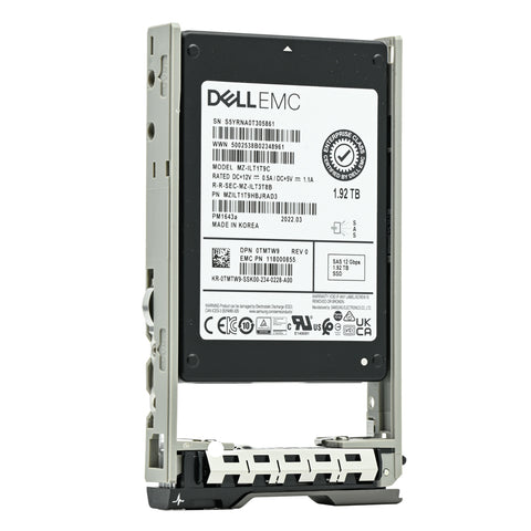 Dell G13 TMTW9 MZILT1T9HBJRAD3 1.92TB SAS 12Gb/s 1DWPD Read Intensive 2.5in Recertified Solid State Drive