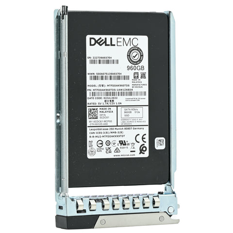 Dell G14 CDC61 MTFDDAK960TDS 960GB SATA 6Gb/s 1DWPD Read Intensive 2.5in Solid State Drive