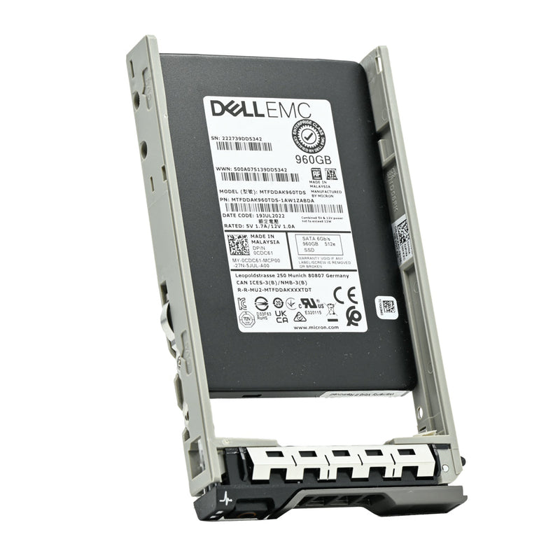 Dell G13 CDC61 MTFDDAK960TDS 960GB SATA 6Gb/s 1DWPD Read Intensive 2.5in Solid State Drive