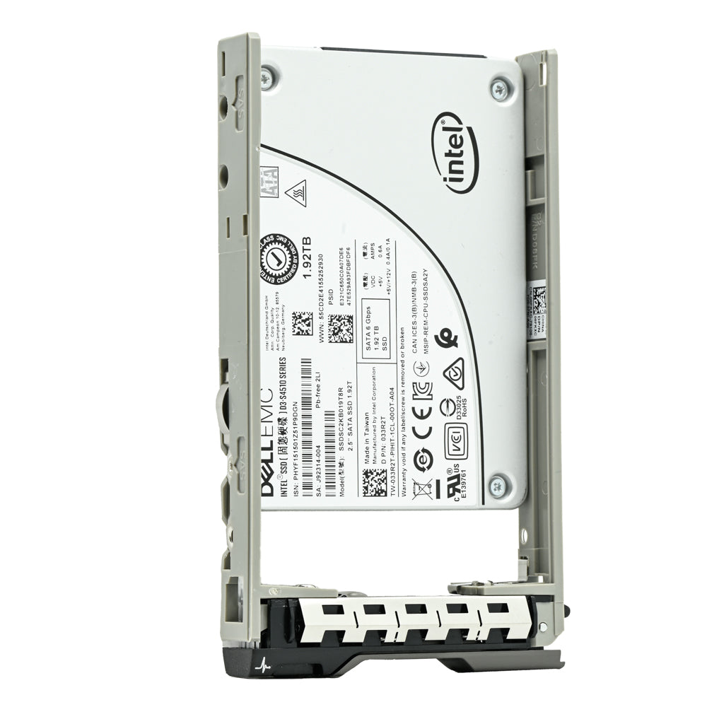 Dell G13 33R2T SSDSC2KB019T8R 1.92TB SATA 6Gb/s 1DWPD Read Intensive 2.5in Recertified Solid State Drive