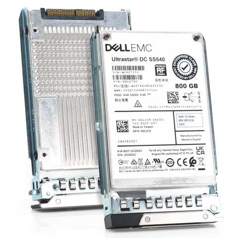 Dell G14 6VJC9 WUSTR6480BSS200 800GB SAS 12Gb/s 3DWPD Mixed Use 2.5in Recertified Solid State Drive