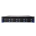 Front view of a 2U server with 8 drive bays and blue rack ears.