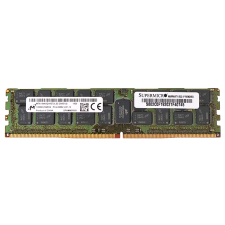 Micron/SUPERMICRO MTA144ASQ16G72LSZ 128GB 8Rx4 DDR4 2666MHz LRDIMM ECC Server RAM PC4-2666V Refurbished Memory