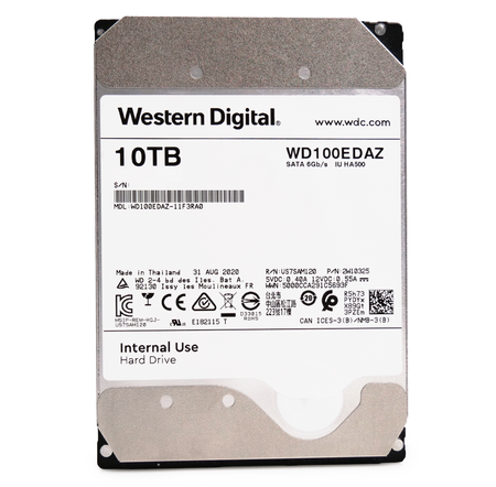 Western Digital WD100EDAZ-11F3RA0 10TB 5.4K RPM SATA 6Gb/s 512e 3.5in Refurbished HDD