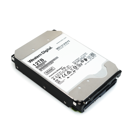 Western Digital Gold WD121KRYZ 12TB 7.2K RPM SATA 6Gb/s 512e Enterprise 3.5in Recertified Hard Drive - Flat View