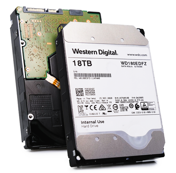 Western Digital WD180EDFZ 18TB 5.4K RPM SATA 6Gb/s 512e 3.5in Recertified Hard Drive
