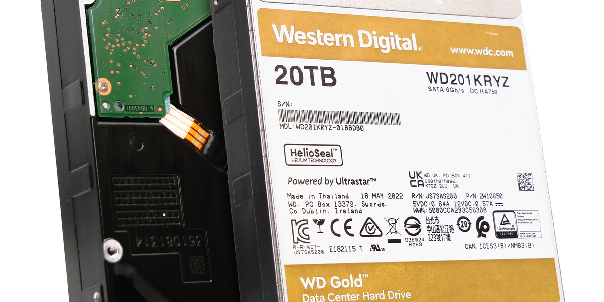 Western Digital Gold WD201KRYZ 20TB SATA 3.5