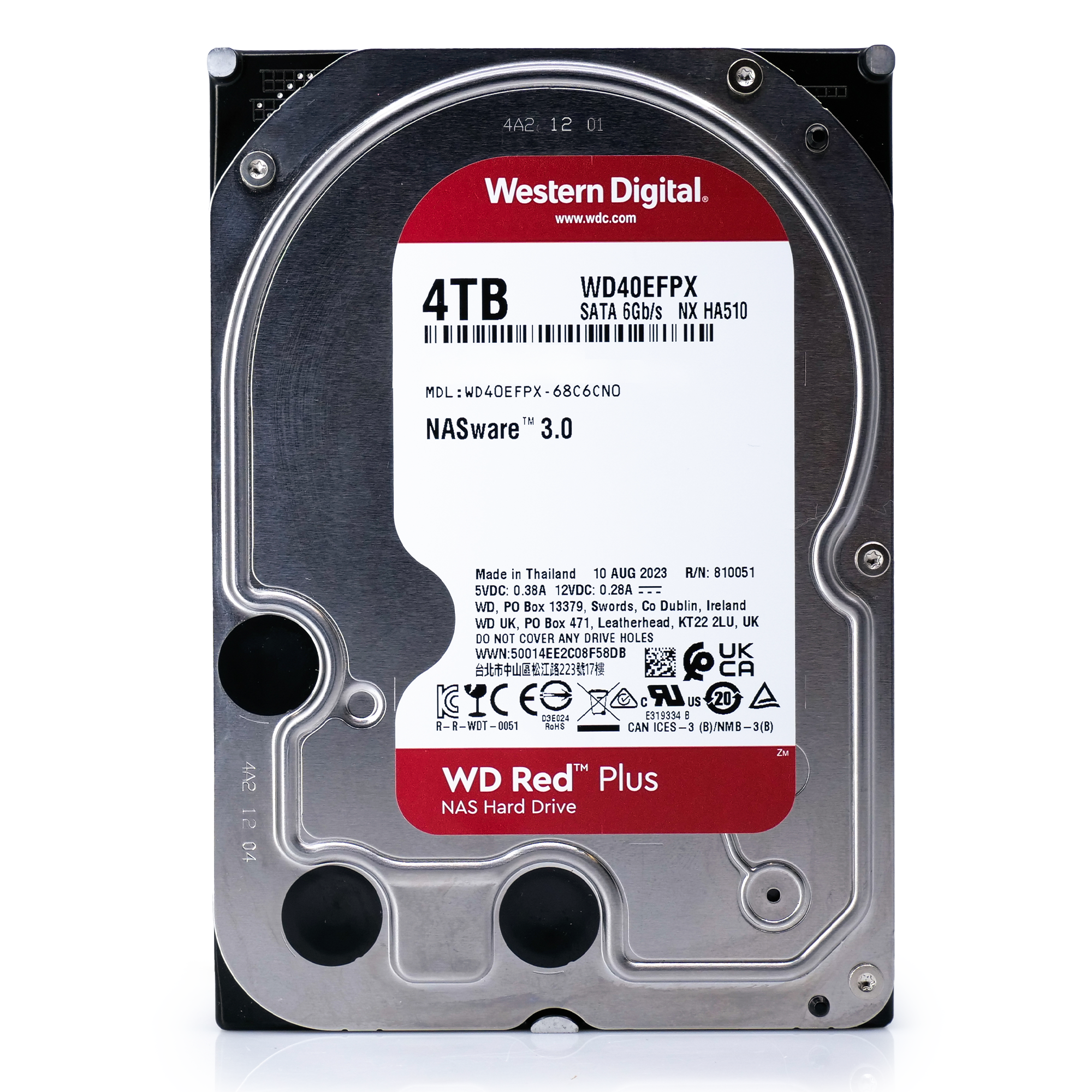 Western Digital Red NAS Drive WD40EFPX 4TB 5.4K RPM SATA 6Gb/s 3.5in Hard Drive