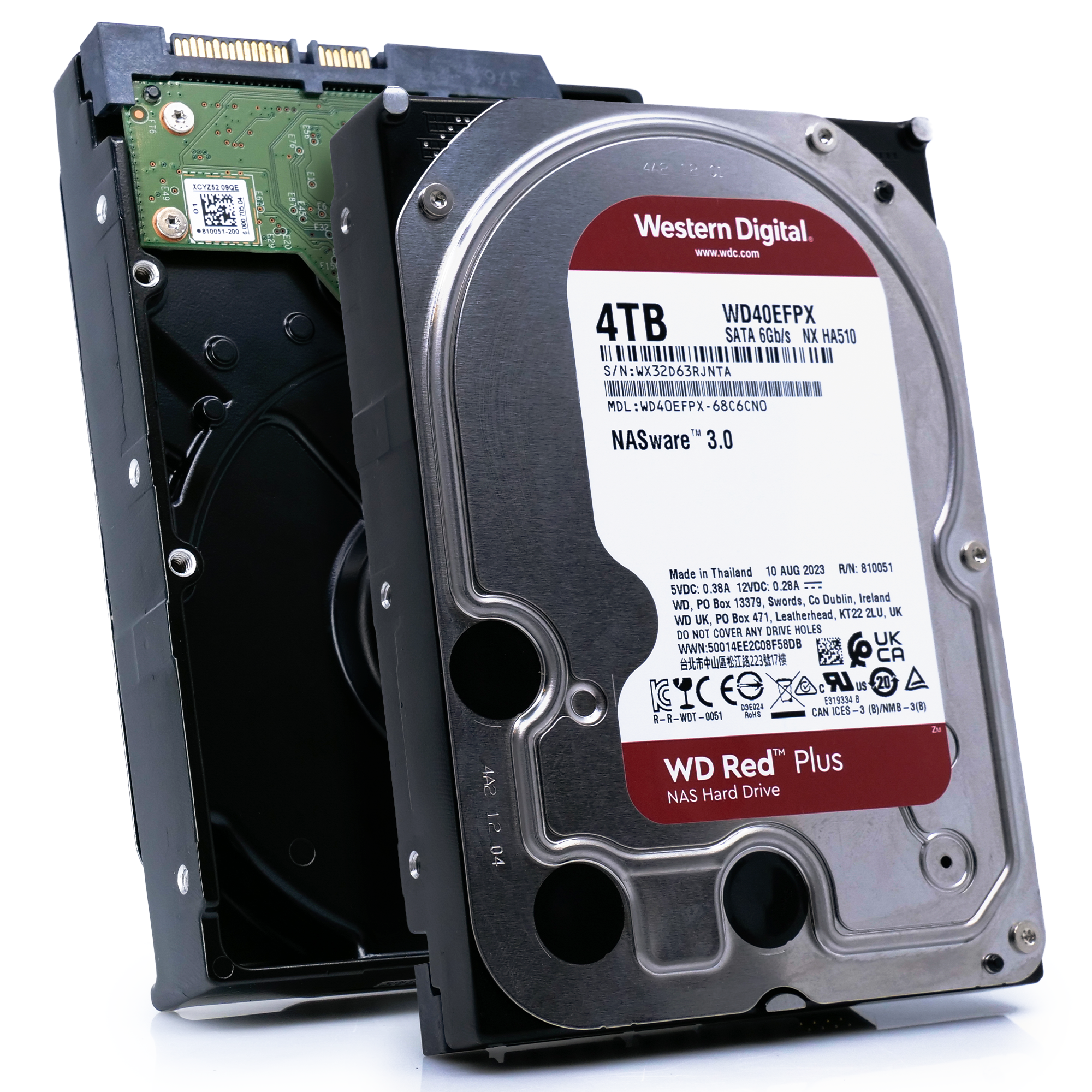 Western Digital Red NAS Drive WD40EFPX 4TB 5.4K RPM SATA 6Gb/s 3.5in Recertified Hard Drive