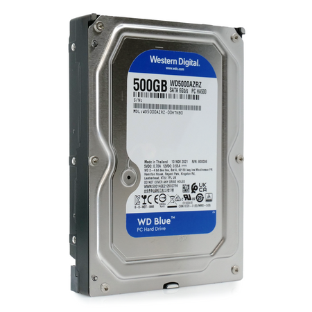 Western Digital Blue WD5000AZRZ 500GB 5.4K RPM SATA 6Gb/s 3.5in Hard Drive