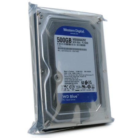 Western Digital Blue WD5000AZRZ 500GB 5.4K RPM SATA 6Gb/s 3.5in Hard Drive
