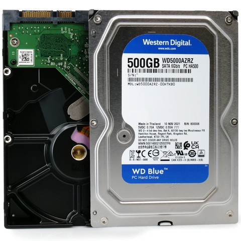 Western Digital WD Blue WD5000AZRZ 500GB 5.4K RPM SATA 6Gb/s 3.5in Hard Drive