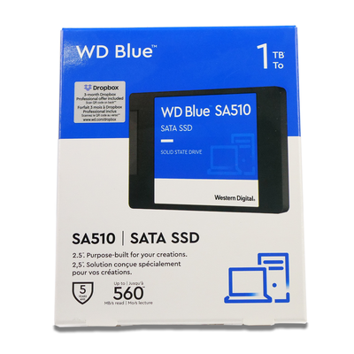 Western Digital WD Blue SA510 WDS100T3B0A 1TB 0.22 DWPD SATA 6Gb/s 3D TLC 2.5in SSD