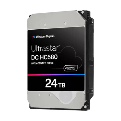 Western Digital Ultrastar DC HC580 WUH722424ALE604 0F65101 24TB 7.2K RPM SATA 6Gb/s 512e 512MB 3.5in Recertified HDD