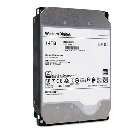 Western Digital Ultrastar DC HC530 WUH721414ALE600 0F31164 14TB 7.2K RPM SATA 6Gb/s 512e 3.5in Refurbished HDD