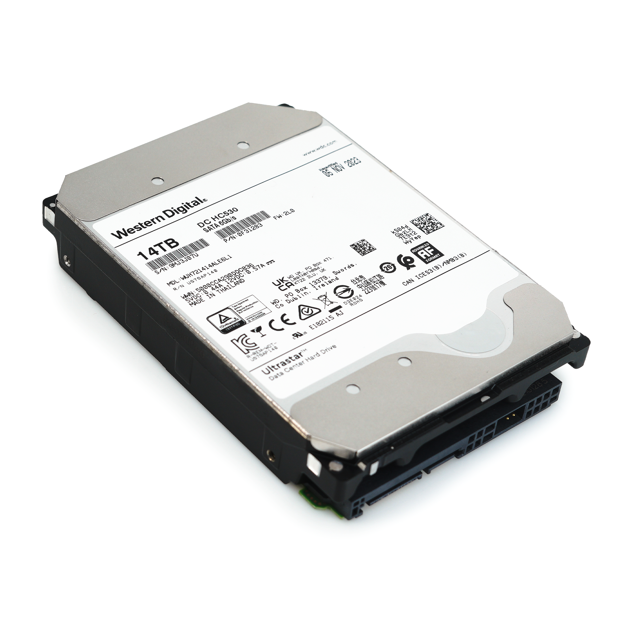 Western Digital Ultrastar DC HC530 WUH721414ALE6L1 0F31283 14TB 7.2K RPM SATA 6Gb/s 512e SED 3.5in Recertified Hard Drive