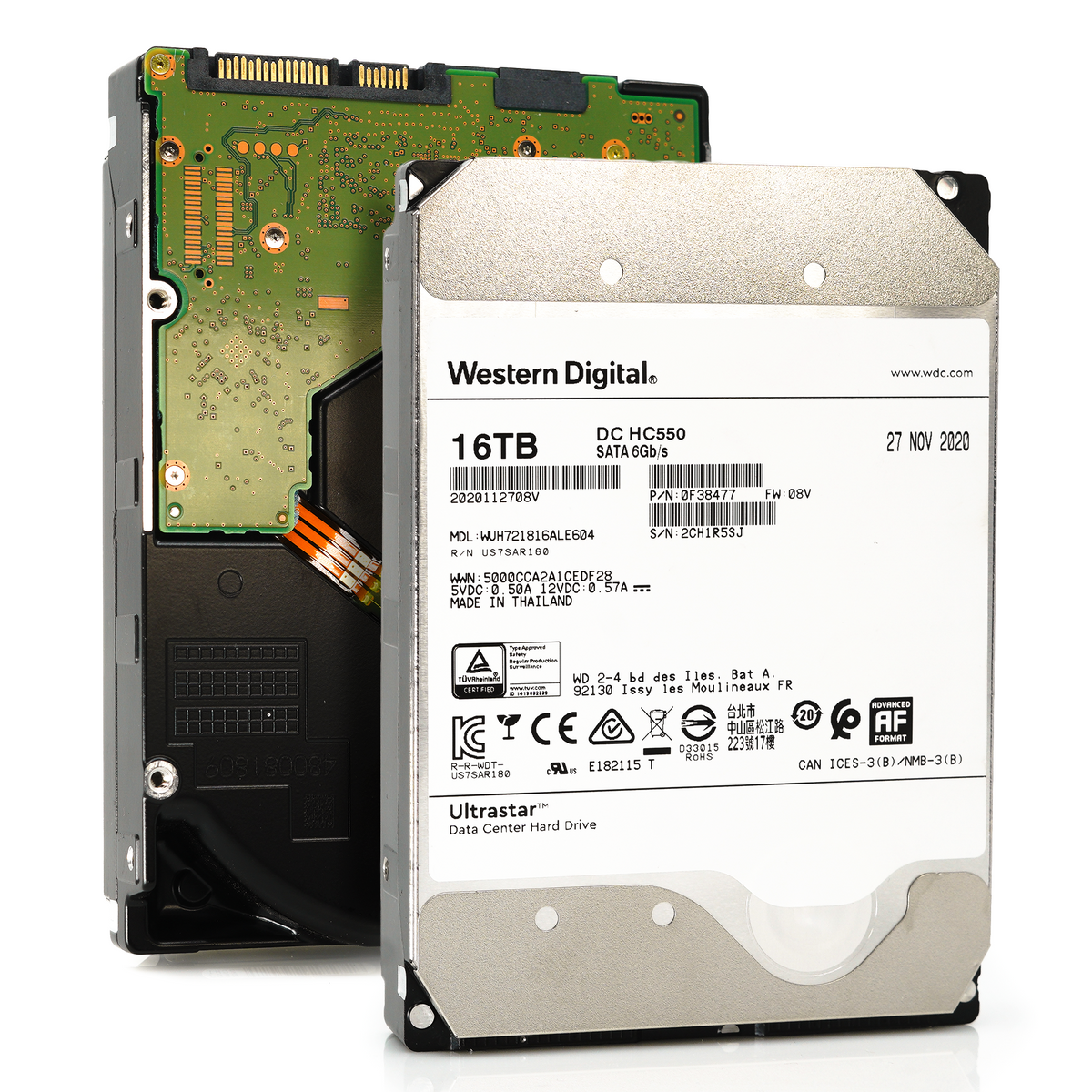 Disco Duro Western Digital Ultrastar DC HC550 16TB SAS - 7200 RPM, 512MB Cache, Para Servidores Y Centros De Datos