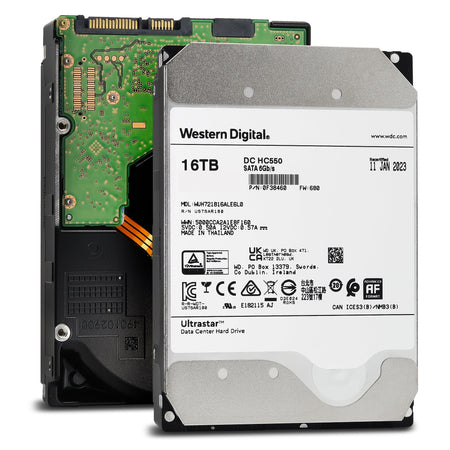 Western Digital Ultrastar DC HC550 WUH721816ALE6L0 0F38460 16TB 7.2K RPM SATA 6Gb/s 512e ISE 3.5in Recertified Hard Drive