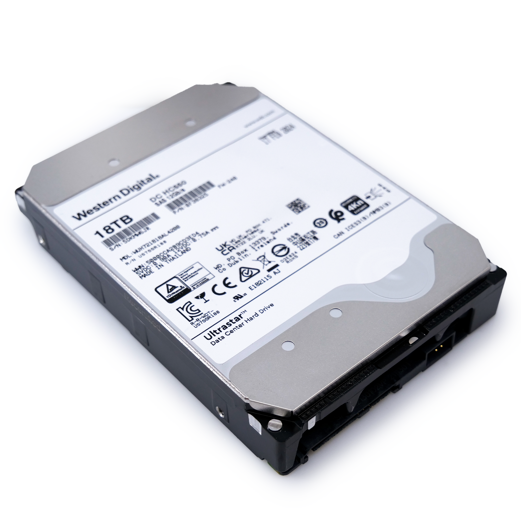 Western Digital Ultrastar HC550 WUH721818AL4200 0F38325 18TB 7.2K RPM SAS 12Gb/s 512e/4Kn 3.5in Recertified Hard Drive