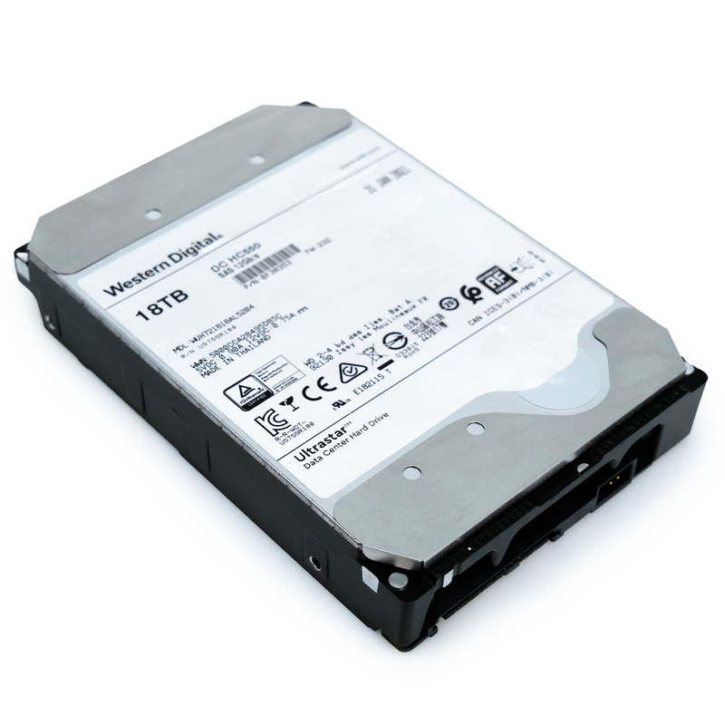 Western Digital Ultrastar DC HC550 WUH721818AL5204 0F38353 18TB 7.2K RPM SAS 12Gb/s 512e 3.5in Refurbished HDD