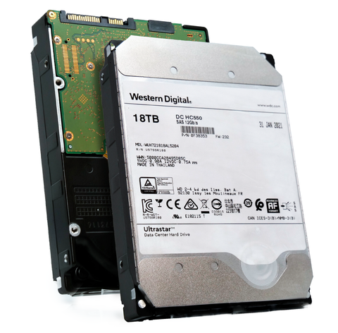 Western Digital Ultrastar DC HC550 WUH721818AL5204 0F38353 18TB 7.2K RPM SAS 12Gb/s 512e 3.5in Refurbished HDD