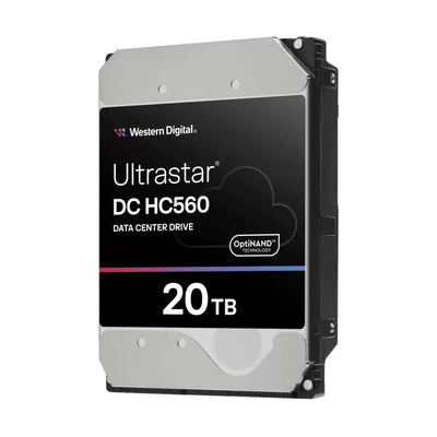 Western Digital Ultrastar DC HC560 WUH722020BLE6L1 0F38784 20TB 7.2K RPM SATA 6Gb/s 512e 512MB 3.5in Recertified HDD