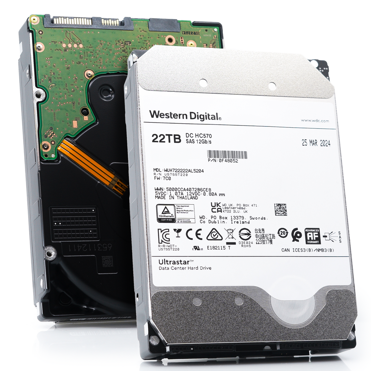 内蔵型ハードディスクドライブ Western Digital WD Ultrastar HC570 22TB Western Digital Ultrastar DC HC570 WUH722222AL5204 22TB SAS 3.5
