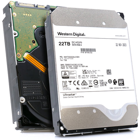 Western Digital Ultrastar HC570 WUH722222ALE604 0F48152 22TB 7.2K RPM SATA 6Gb/s 512e Power Disable 3.5in Hard Drive - Main View