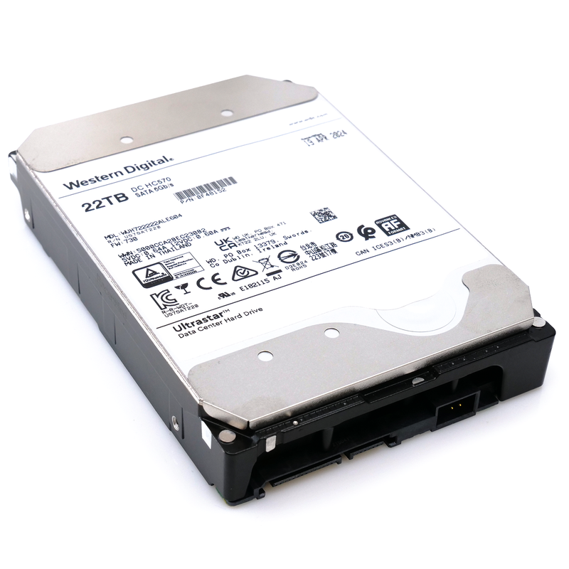 Western Digital Ultrastar HC570 WUH722222ALE604 0F48152 22TB 7.2K RPM SATA 6Gb/s 512e Power Disable 3.5in Refurbished HDD