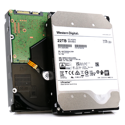 Western Digital Ultrastar HC570 WUH722222ALE604 0F48152 22TB 7.2K RPM SATA 6Gb/s 512e Power Disable 3.5in Recertified Hard Drive main image