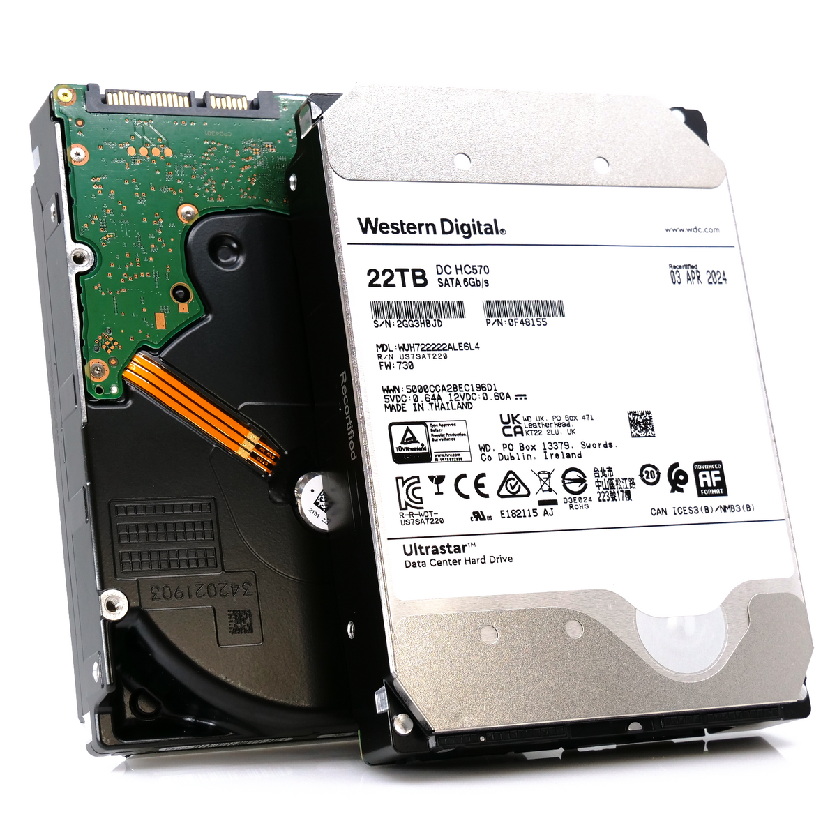 Western Digital Ultrastar DC HC570 WUH722222ALE6L4 22TB SATA 3.5